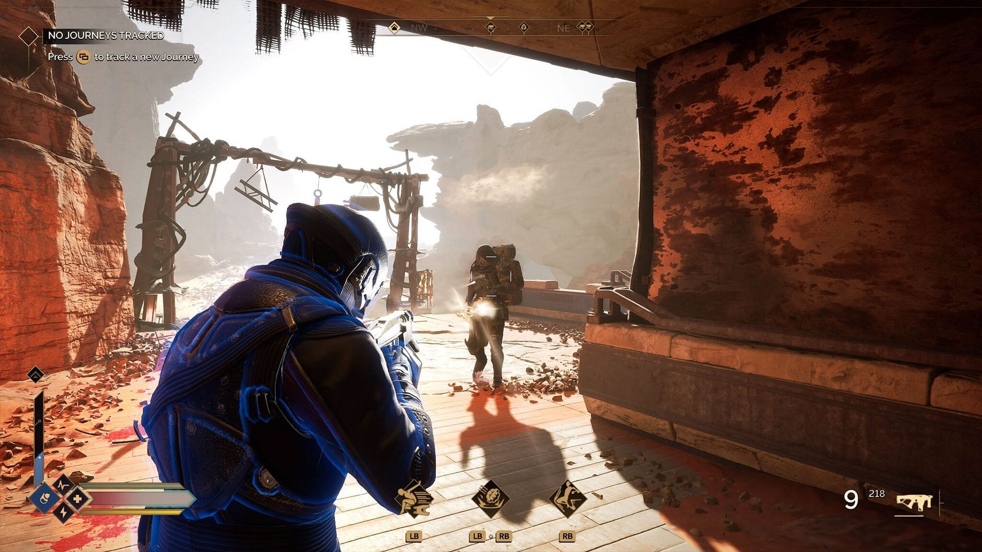 The Landsraad mandated that all Lasguns used on Arrakis include an automatic shutoff when targeting shields (Image via Funcom)